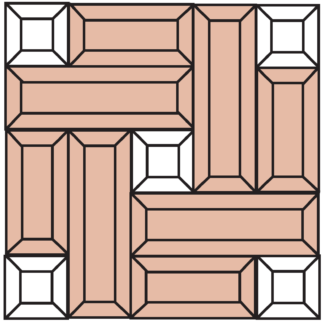MMS 5000P 10” x 10”Peach & Clear Beveled Glass Kit