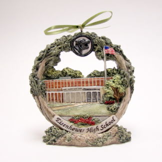 Decatur Eisenhower high school ornament on stand