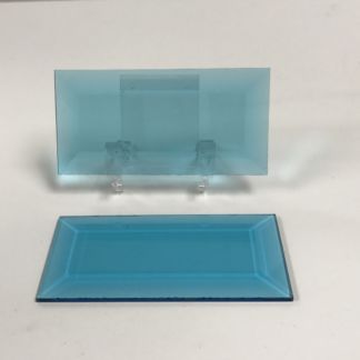 Turquoise rectangle glass bevel representative full