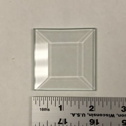 2" x 2" Clear Bevel Square Box 30 - #1251B