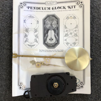 Clarity Brass Pendulum Clock Kit with patterns