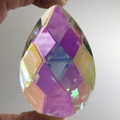 Teardrop Faceted Dichroic Jewel 50mm x 75mm - M