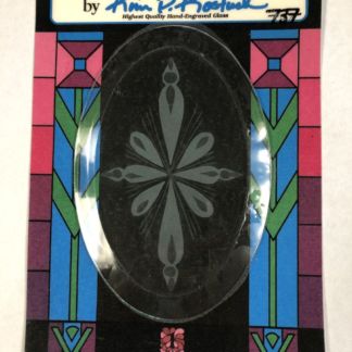 Engraved Clear Oval Bevel - D737