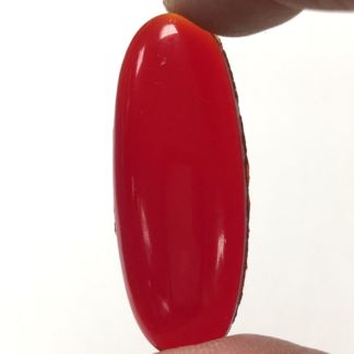 Smooth Red 18mm x 45mm Oval Jewel - Seconds