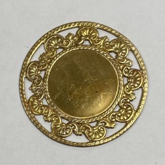 Brass 3-D Round Medallion #B600