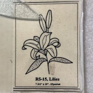 Lilies Clear/Glue Chip Beveled Glass Cluster-RS15