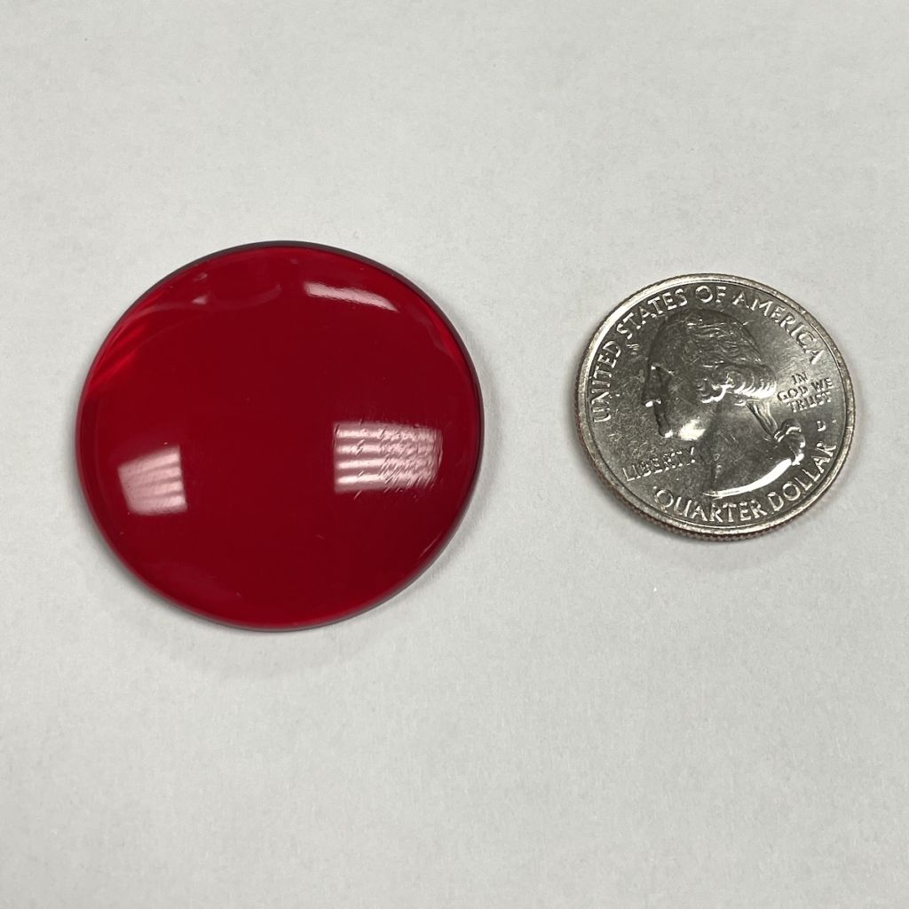 Smooth 35mm Round Jewel FB35-10 Red - Image 2