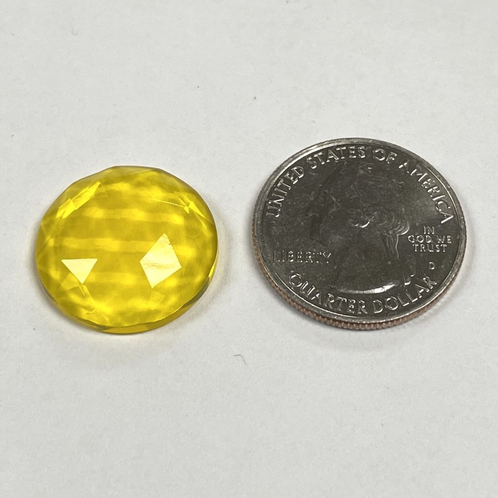 Faceted 20mm Round Jewel FR20-13 Yellow - Image 2