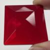 Faceted Square 40mm Jewel- Red FQ40-10