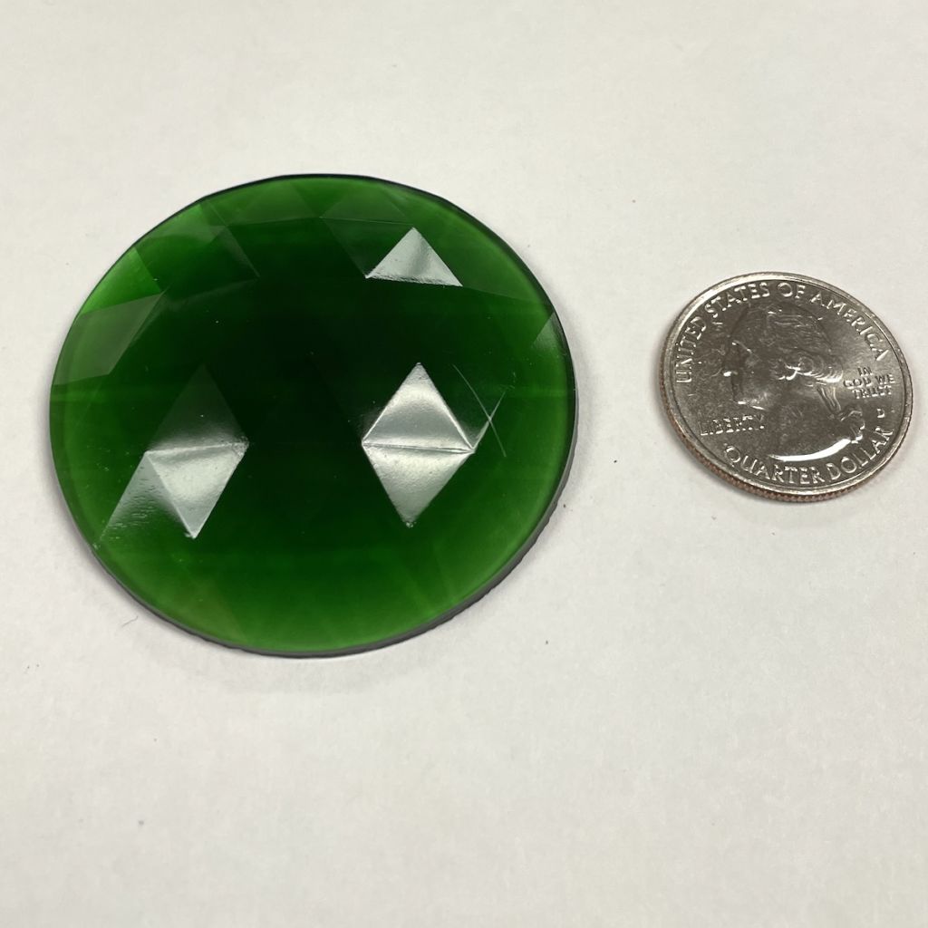 Faceted 50mm Round Jewel FR50-03 Green - Image 3