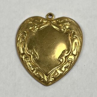 Brass Heart with loop -  #1295
