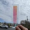 Dichroic Bevel Glass 1 1/2" x 10" Rectangle