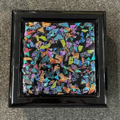 Black Lacquer Tile Box WTA701 - Image 5