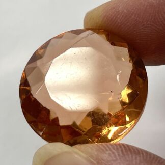 Faceted Jewel 357-08 Peach Double 25mm
