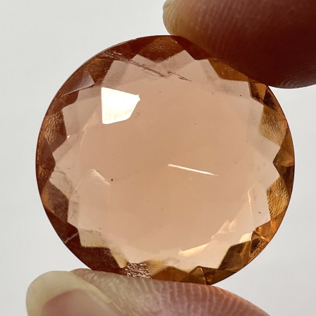 Faceted Jewel 357-08 Peach Double 25mm - Image 2