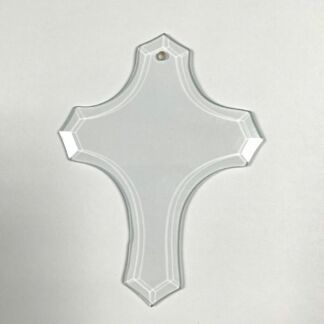 Clear Cross Shape Bevel with hole #ST04
