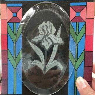Engraved Clear Oval Bevel - #606 Iris