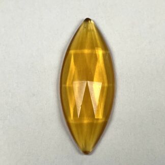 Pointed Faceted Jewel OV2711-02- 11mm x 27mm Amber