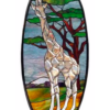 Tan/Grey/Clear Large Giraffe Beveled Glass Cluster GST 145C - Image 2