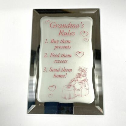 94071CF Grandma's Rules Beveled Mirror