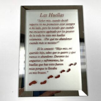 95007CF Footprints (Spanish) Beveled Mirror