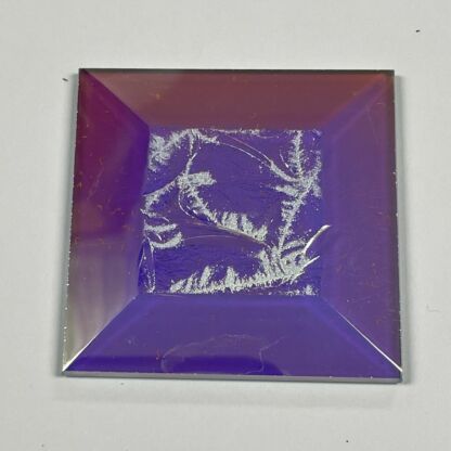 A Dichroic Square Bevel Glass 2" x 2" Glue Chip SF220 - Image 3