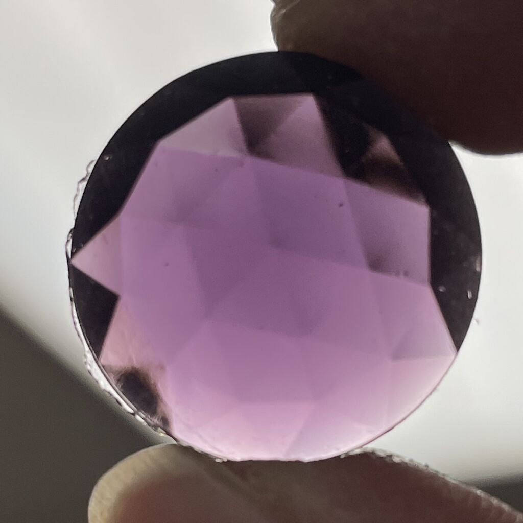 Faceted 20mm Round Jewel FR20-350 Grape Purple