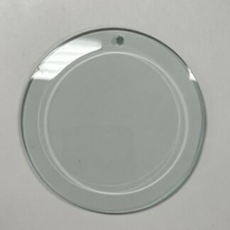 Clear 4" Circle Bevel With A Hole- R44