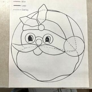 Pre-Cut Glass Kit- Santa Face