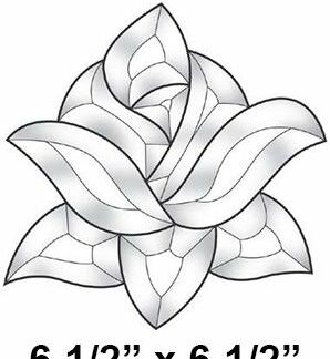 Rose Beveled Glass Cluster - MEC561