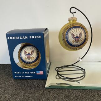 Navy Glass Ball Ornament