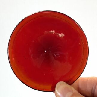 Rondel Vintage Pressed Glass 3" Red DR300-10