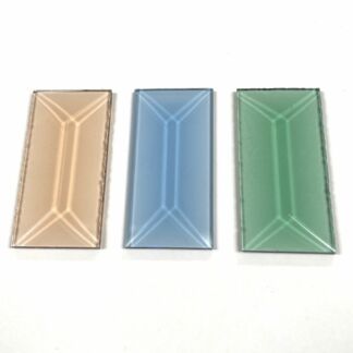 Rectangle Glass Bevel - 1" x 2" Colored