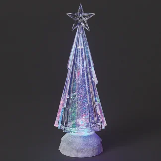 Lighted Swirl Clear Color Changing Tree - R1403