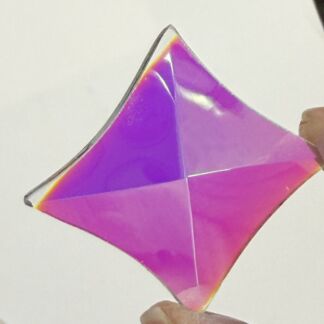 A Dichroic 1 1/2" Concave Star Beveled Glass - CB150