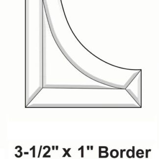Curved Corner MBC443- Set of 4 - 3 1/2"x 3 1/2" x 1"