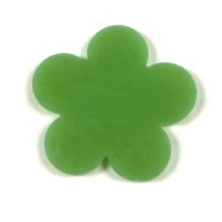 Green four-leaf clover shape on a white background, a symbol of good luck.