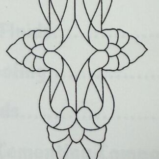 Decorative quilt cross pattern labeled BVC LG705, size 19-3/4 by 36-1/2 inches.