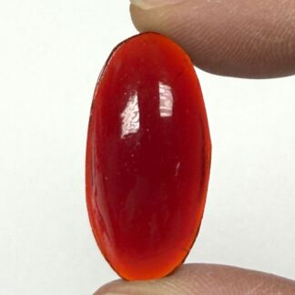 Smooth Oval Jewel W3215-10 Red