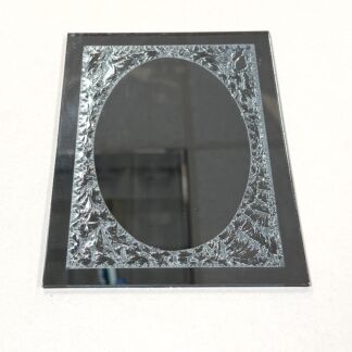 M570 -Light Blue Mirror 5" x 7" Rectangle with Center Oval
