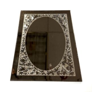 M576 -Bronze Mirror 5" x 7" Rectangle with Center Oval